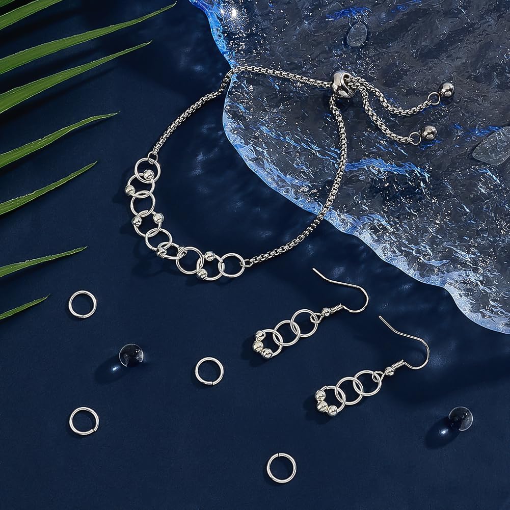 PH PandaHall 925 Sterling Silver Open Jump Rings, 20pcs O Ring Connector Metal O Rings Jewelry Findings for Earring Bracelet Necklace Keychain DIY Craft Jewelry Making, 19 Gauge (OD 8mm, ID 6mm) - Image 4