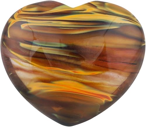 SUNYIK Volcano - Piedra de bolsillo tallada de cuarzo cereza con forma de corazón, cristal de palma curativa, paquete de 1 (1.6 pulgadas)