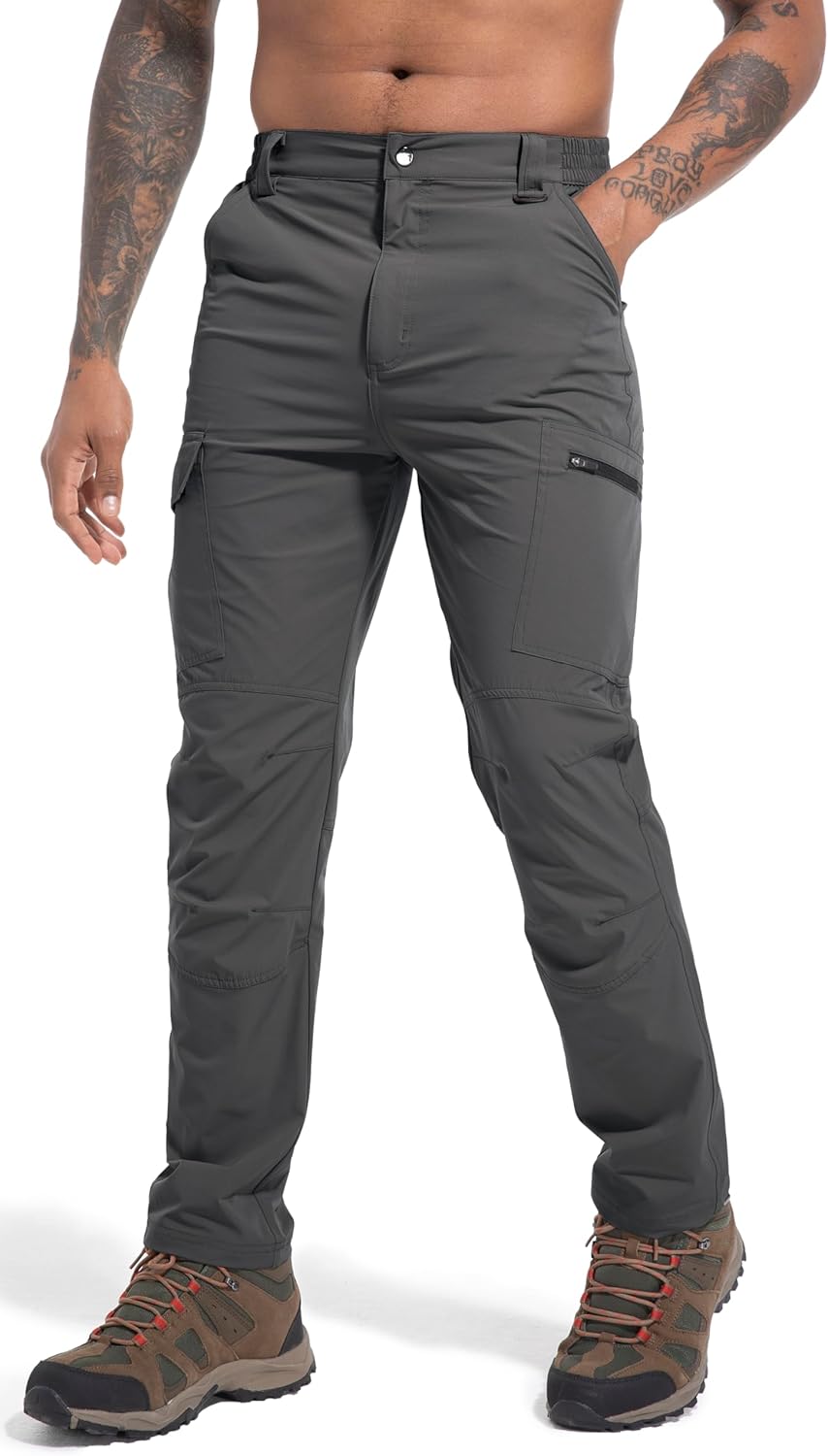 Men's Lightweight Hiking Pants Quick Dry Water Resistant Stretch Outdoor Travel Climbing Fishing Work Cargo Pants - Image 6