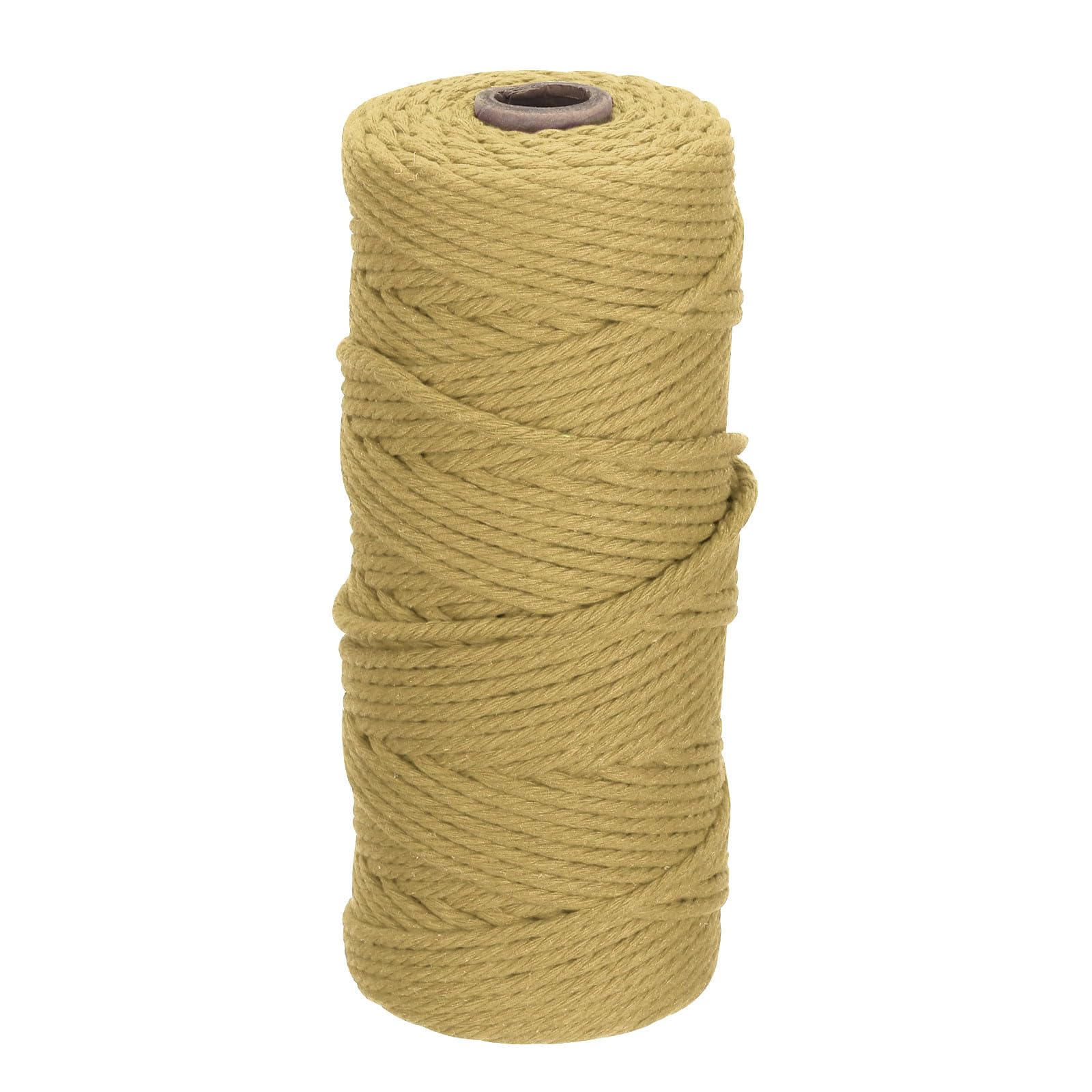 DMiotech 3mm x 100M (109 Yard) Goldenrod Yellow Natural Cotton Macrame Rope