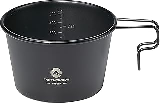 キャンピングムーン(CAMPING MOON) 深型シェラカップ 600ml アウトドア キャンプ シェラカップ 黒 深型 BKS369