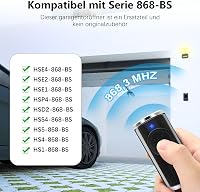 Effdrdfs 868.3 MHz Garázskapu Távirányító - 4 Csatornás Univerzális Nyitó Kék LED-del - HSE2, HSE4, HS4, HS1, HSP4 Modellekkel Kompatibilis 3