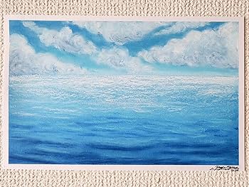パステル画　風景画　海 パステル画 海の絵 風景画 絵画 マリベル 通販 16926369｜Creema