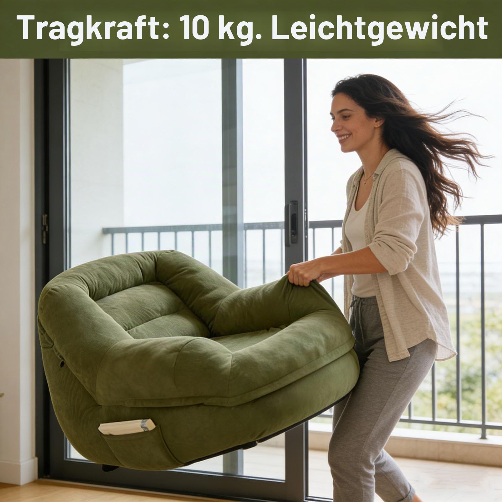 Vakuum-Kompressionssofa Lazy Floor Sofa Lesesessel Bequem Einzelsofa Tatami-Liegesessel Geschlafen Werden Kann für Wohnzimmer Schlafzimmer Büro Ecksitzsäcke Meditationsstuhl A,74*82*62CM