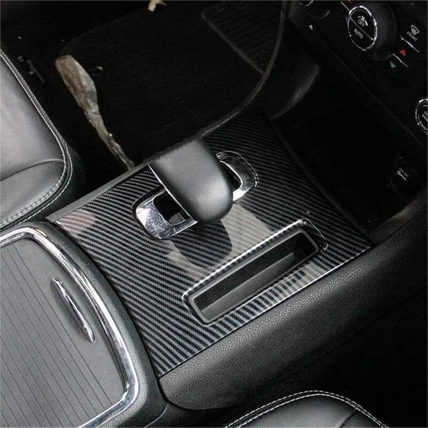 センターコンソールステッカー 用のダッジ 用のチャージャー 2010-2014年式用 ギアシフトパネルトリム 車内ス 【ジッパー】
