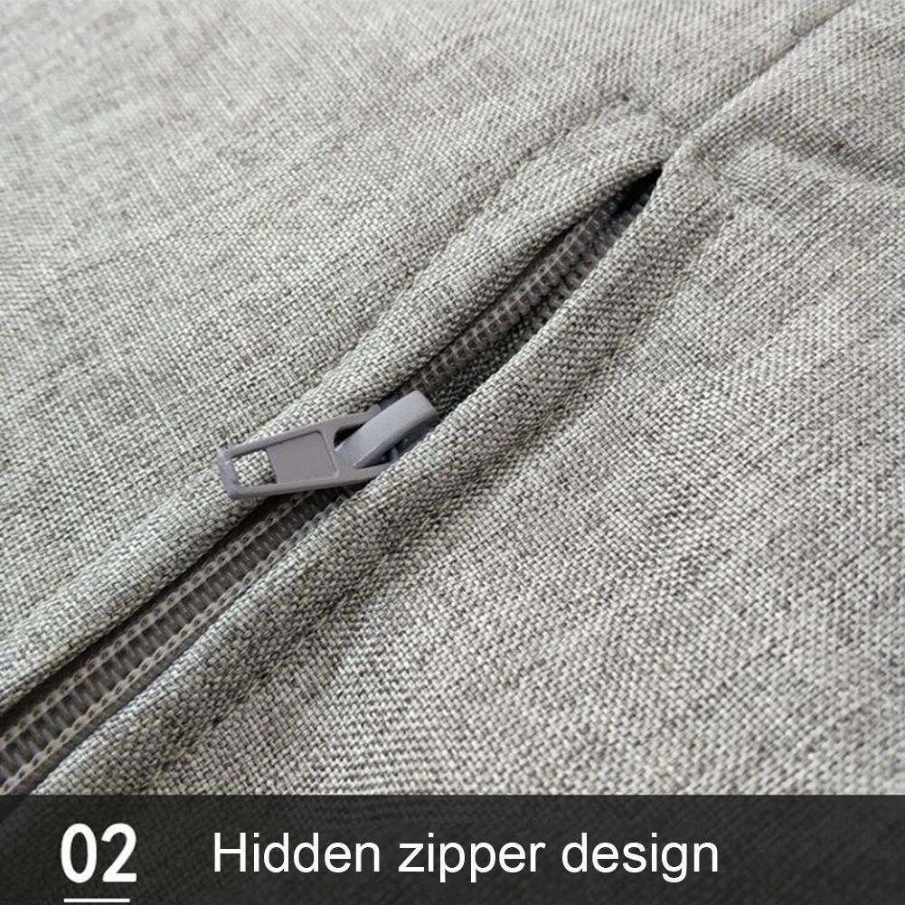 STTC Sitzsack Abdeckung aus Premium-Leinen, Riesen-Sitzsack-Hülle Outdoor Sitzsack Bezug ohne Füllung, Perfekte Passform für Country Interiors,Dark Gray,L