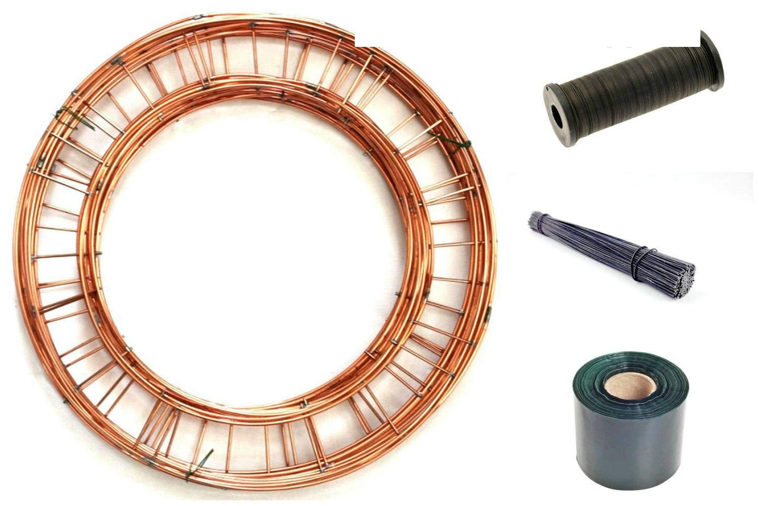 Set de anillos para crear coronas sin caídas con cinta wrap y alambres cortados
