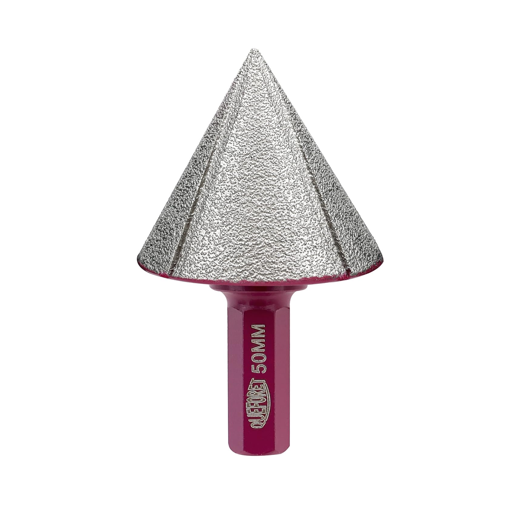 Mèches de Chanfrein Diamant 50mm - Fraise pour Meuler Arrondir Tailler les Trous dans le Carrelage Céramique Porcelaine Marbre Granit, Tige Hexagonale