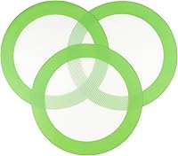 Vista 1 de Alfombrillas de silicona para hornear, paquete de 3 forros redondos antiadherentes de silicona para hornear, hojas de repostería reutilizables