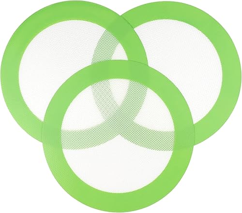 Alfombrillas de silicona para hornear, paquete de 3 forros redondos antiadherentes de silicona para hornear, hojas de repostería reutilizables