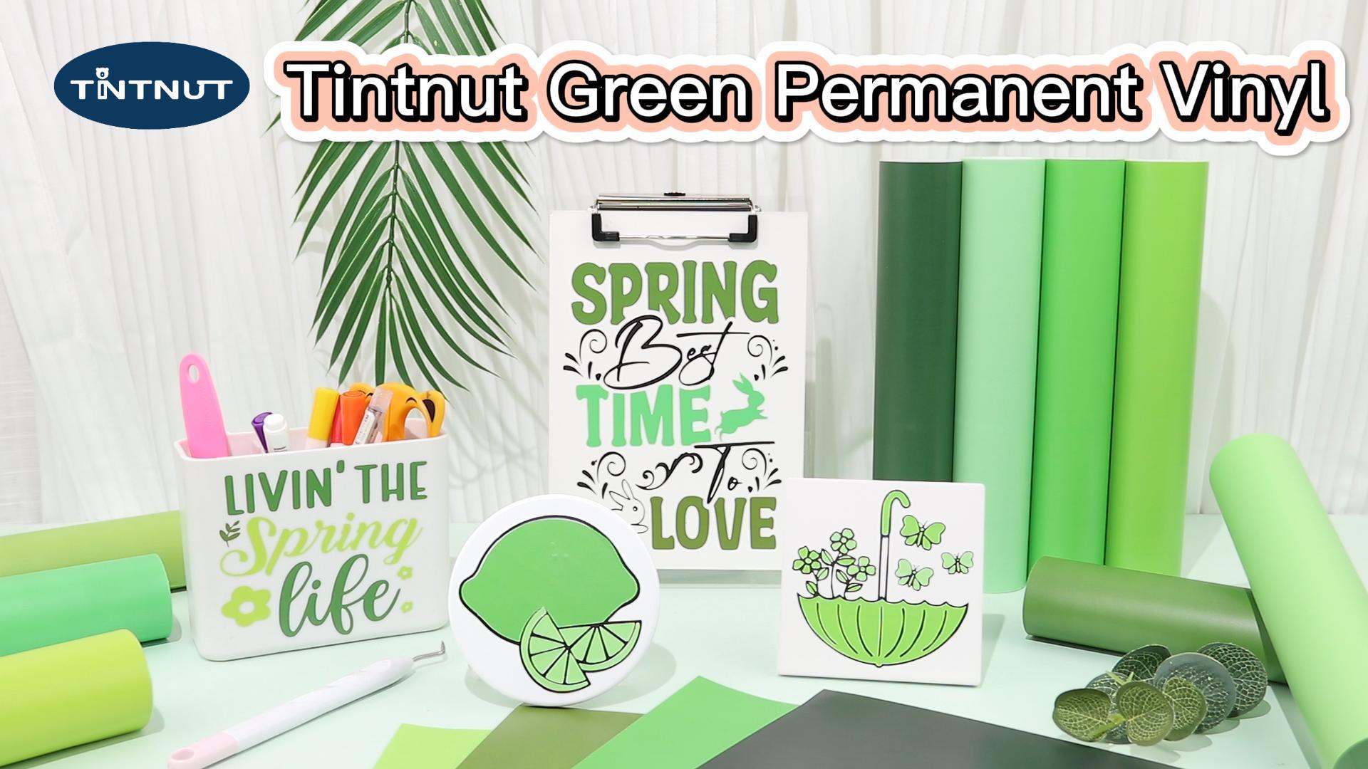 Vinile Adesivo Permanente Tintnut - 18 Fogli 30.5x25.4cm Verde, Per Decorazioni Fai Da Te - Foto 11