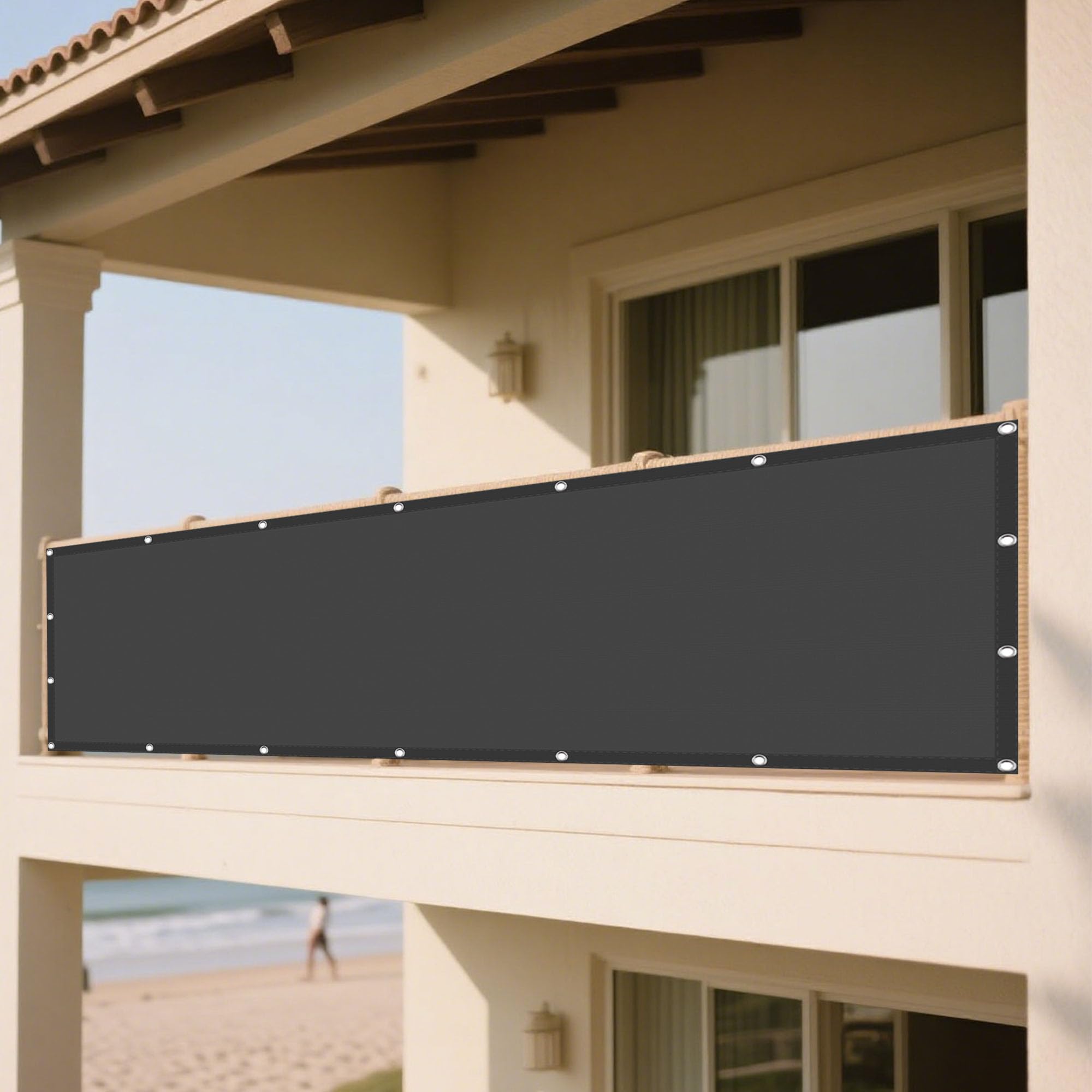 Voile d'ombrage pour jardin et grande terrasse abri gris foncé