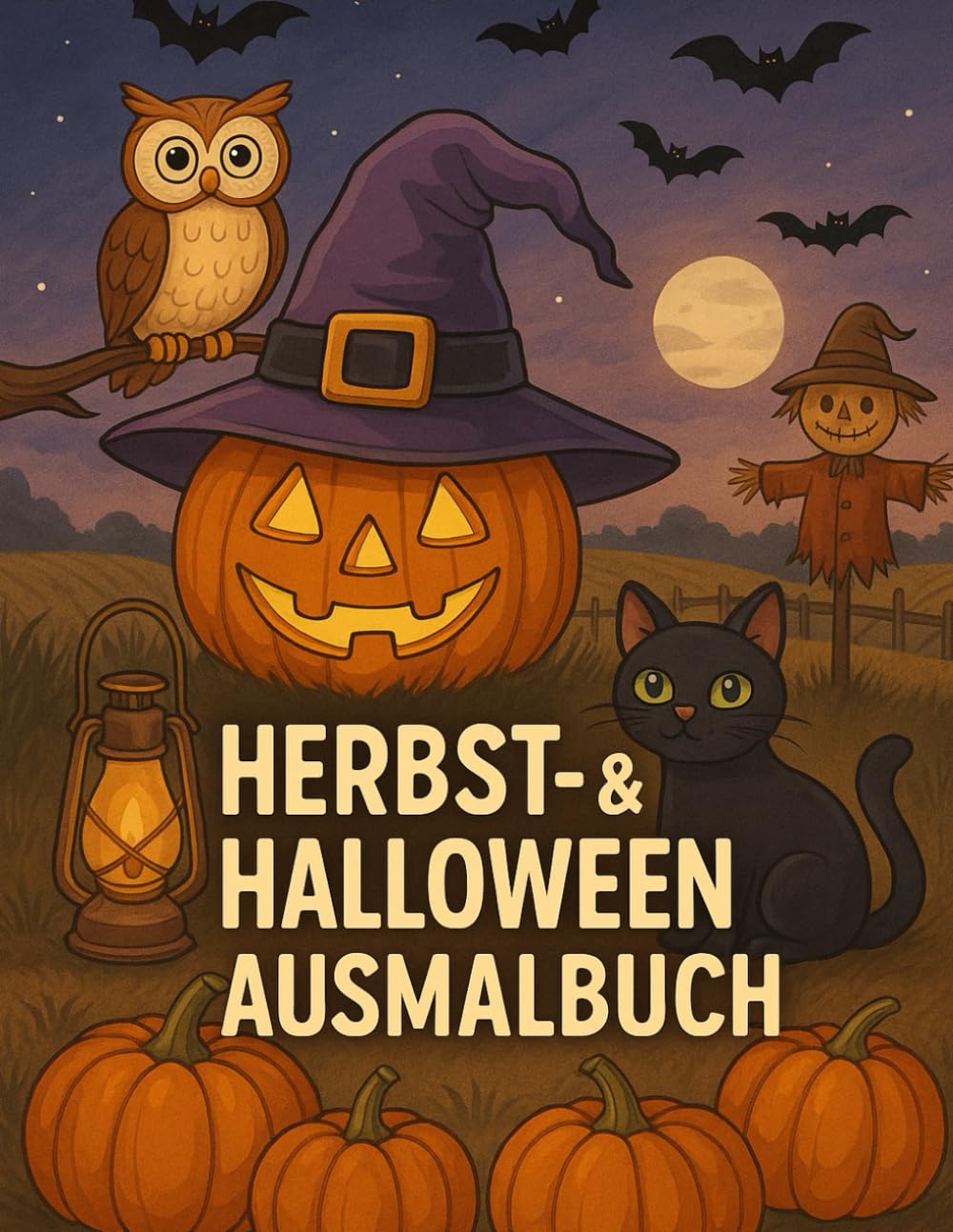 Herbst- & Halloween Ausmalbuch: Zauberhafte Motive zum Entspannen, Ausmalen und Träumen für Kinder & Erwachsene: Kreative Herbst- und Halloween-Vorlagen für gemütliche Tage voller Fantasie