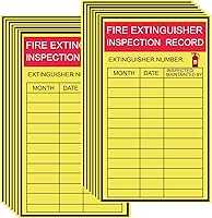 Wootile 60-Pack 3x5 Inch Monthly Fire Extinguisher Inspection Tags - Self-Adhesive Vinyl Safety Record Stickers for Maintenance Logs