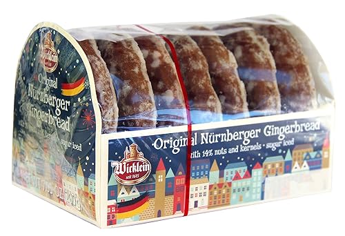 Wicklein Original Nürnberger Gingerbread, Fine Oblaten Glazed Lebkuchen, German Cookies,