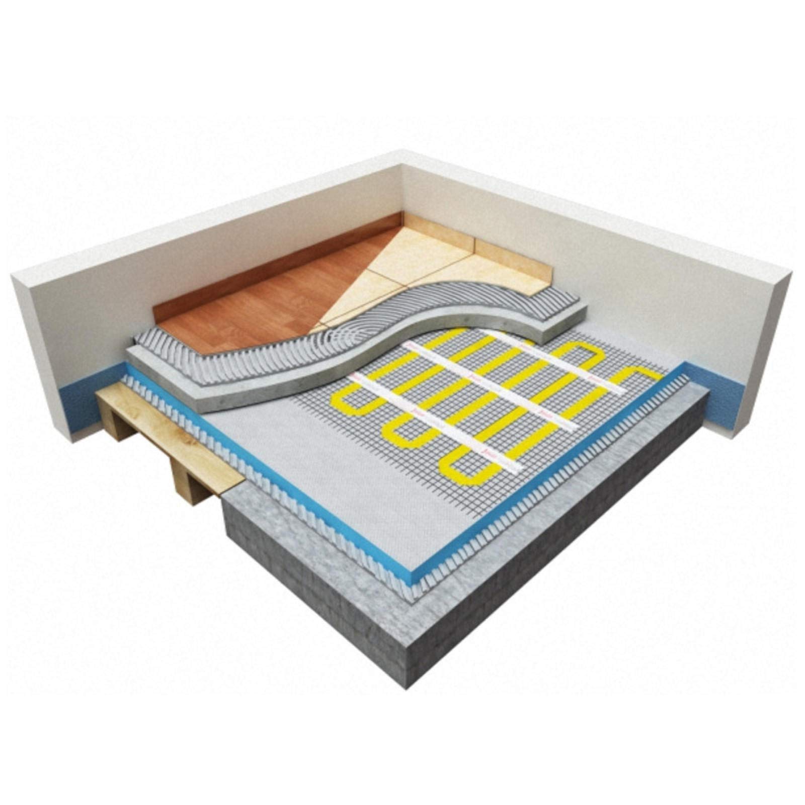 17/5 200Watt 2m² impianto a pavimento riscaldamento elettrico ceramica
