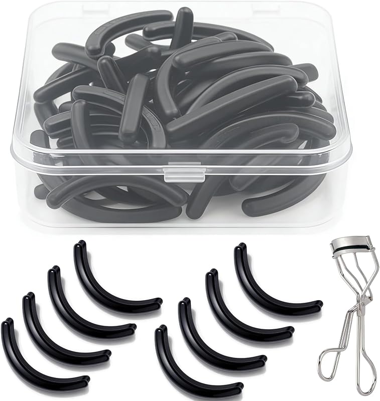 Refis de silicone para curvador de cílios compatíveis com Tweezerman, pacote com 28, 80 ou 100 unidades