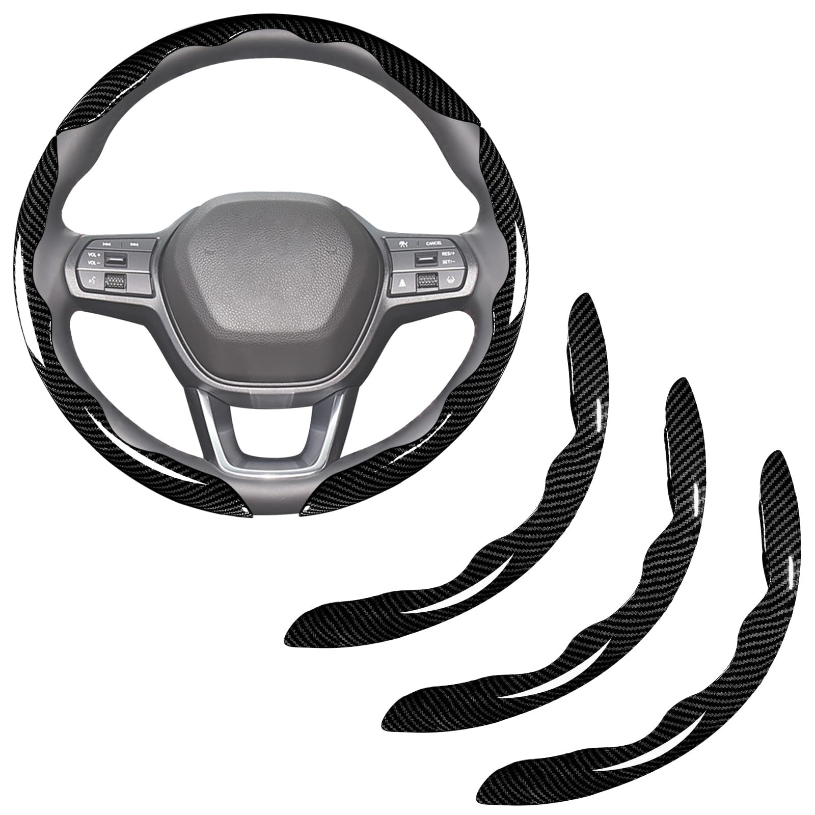 Funda Volante para Polo GTI 2018-2026 (Negro 3PCS 3PCS/Negro)
