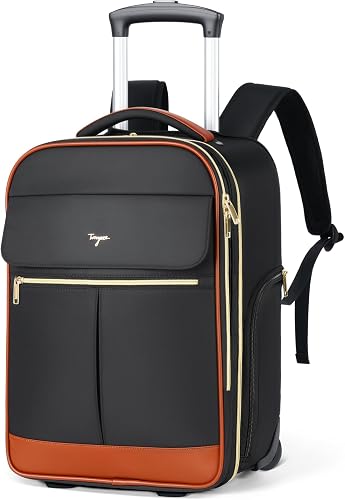 Rolling Backpack, Large Travel Backpack with Wheels Carry on Flight Approved