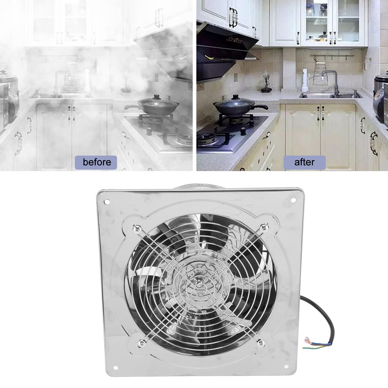 Rengue Extractor de Baño 52 W, diseño desmontable y motor con doble rodamiento de bolas, ventilador de ventilación para baño cocina garaje, uso doméstico y industrial