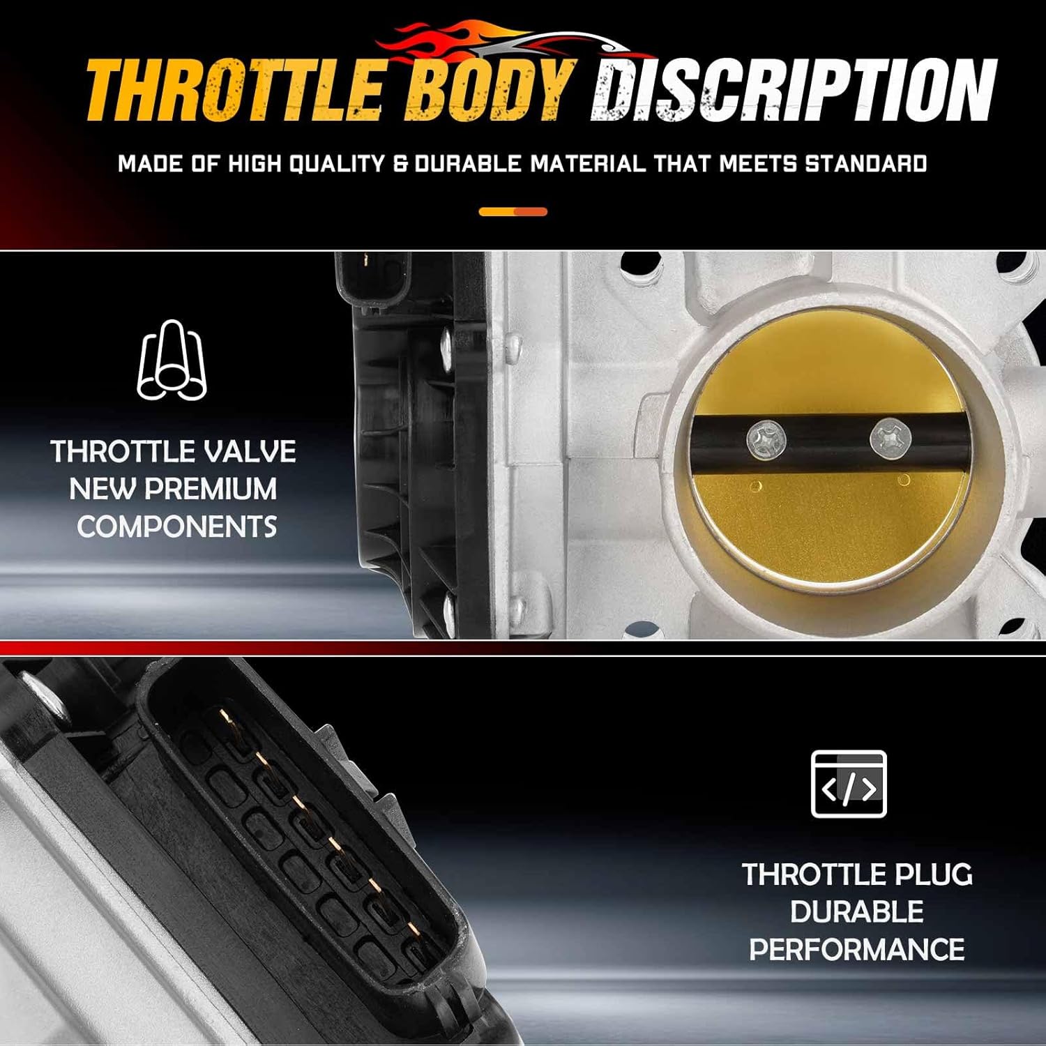 Throttle Body TB1116 S20125 67-8008 Fit for Toyota for Yaris 2006 2007 2008 2009 2010 2011 2012 2013 2014 2015 2016 2017 2018 2019 L4 1.5L Petrol