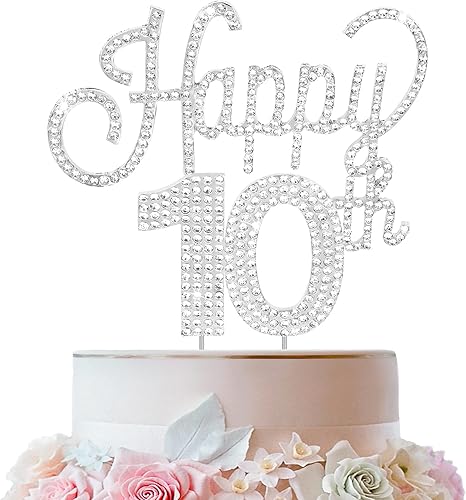 Miniatura 462 de LINGTEER Decoración de pastel de diamantes de imitación dorados para cumpleaños número 15 – Cheers to 15th Birthday Quince años de edad, decoración