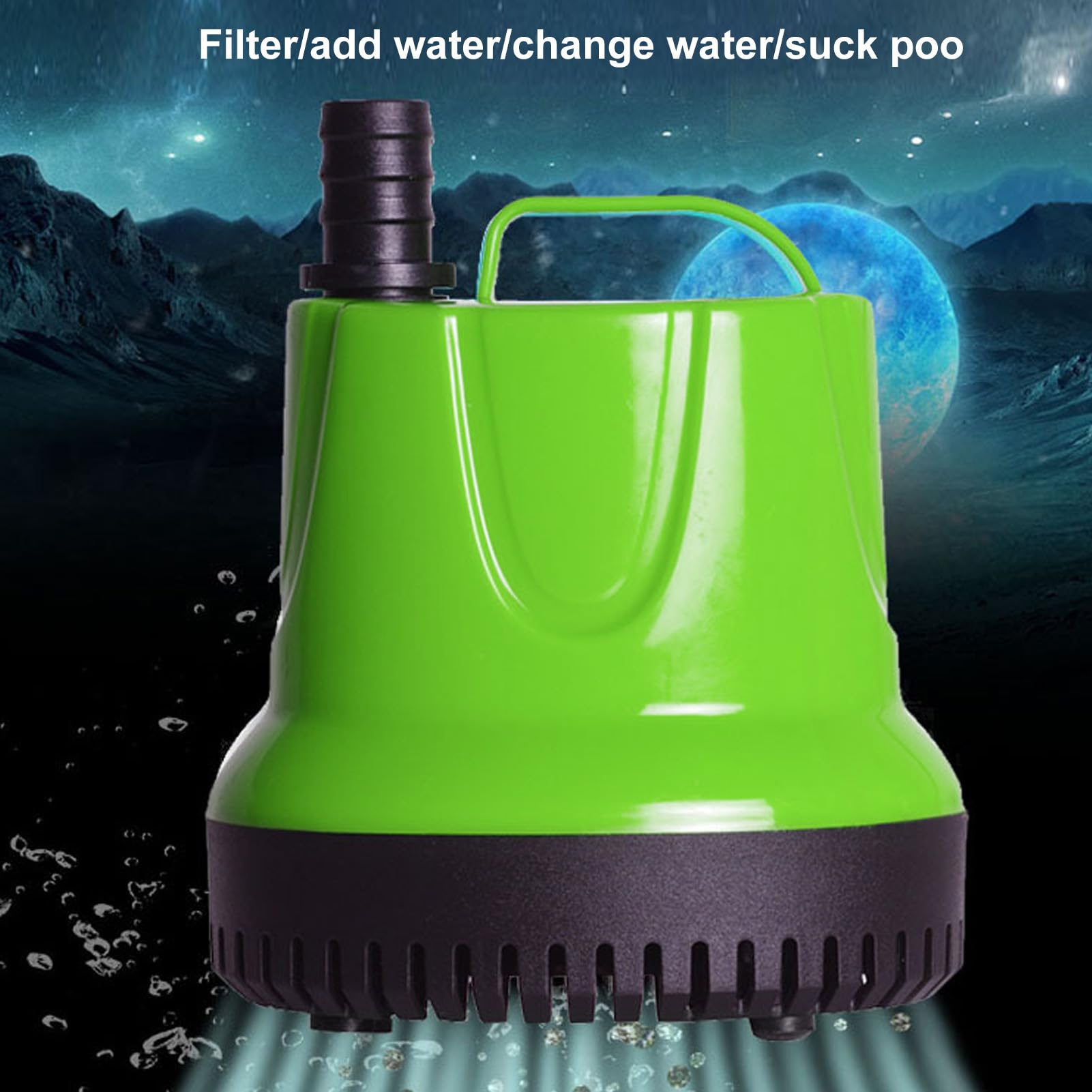 Bomba de Agua Sumergible para Drenaje de Piscina, Bomba de Agua Sumergible de Succión de 360 ​​grados, Elevación Ultra Silenciosa, 60 W, 11,5 Pies para Acuario (Enchufe UE