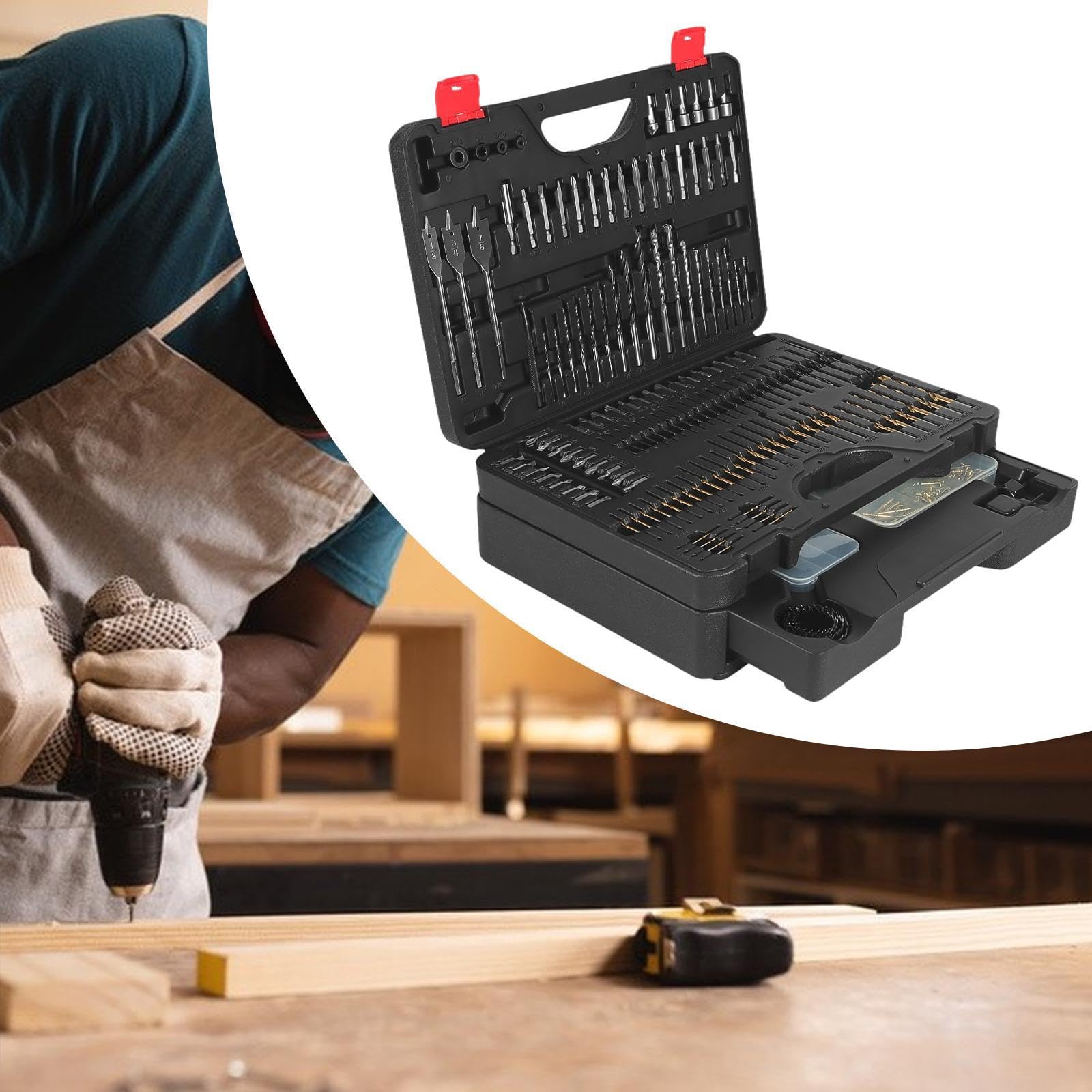 Juego de 398 Brocas, Kit de Accesorios para Taladro Y Destornillador, Broca para Destornillador de Impacto para Carpintería.