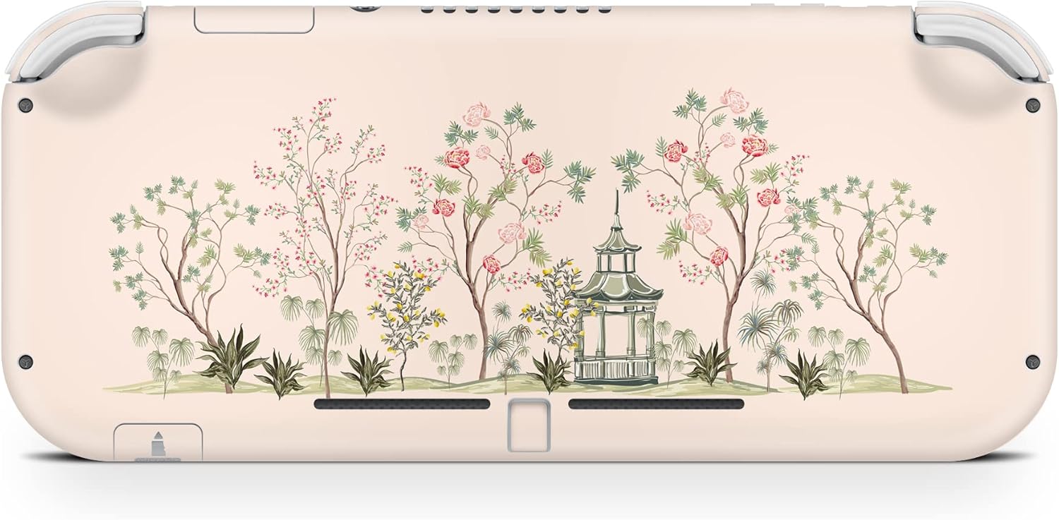 Tacky Design Floral Decal Skin Compatible with Nintendo Switch Lite Skin Wrap, Kawaii Cherry Blossom Skin for Nintendo Switch Lite Cover, Premium Vinyl 3M Full Wrap Decal.