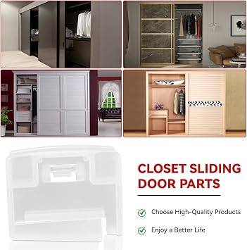 Professional Replacement Closet Door Top Guide Set (4-Pack) for Contractors Wardrobe G1005 or HARD-1325 Wardrobe Closet Door Systems - Easy Snap On Installation