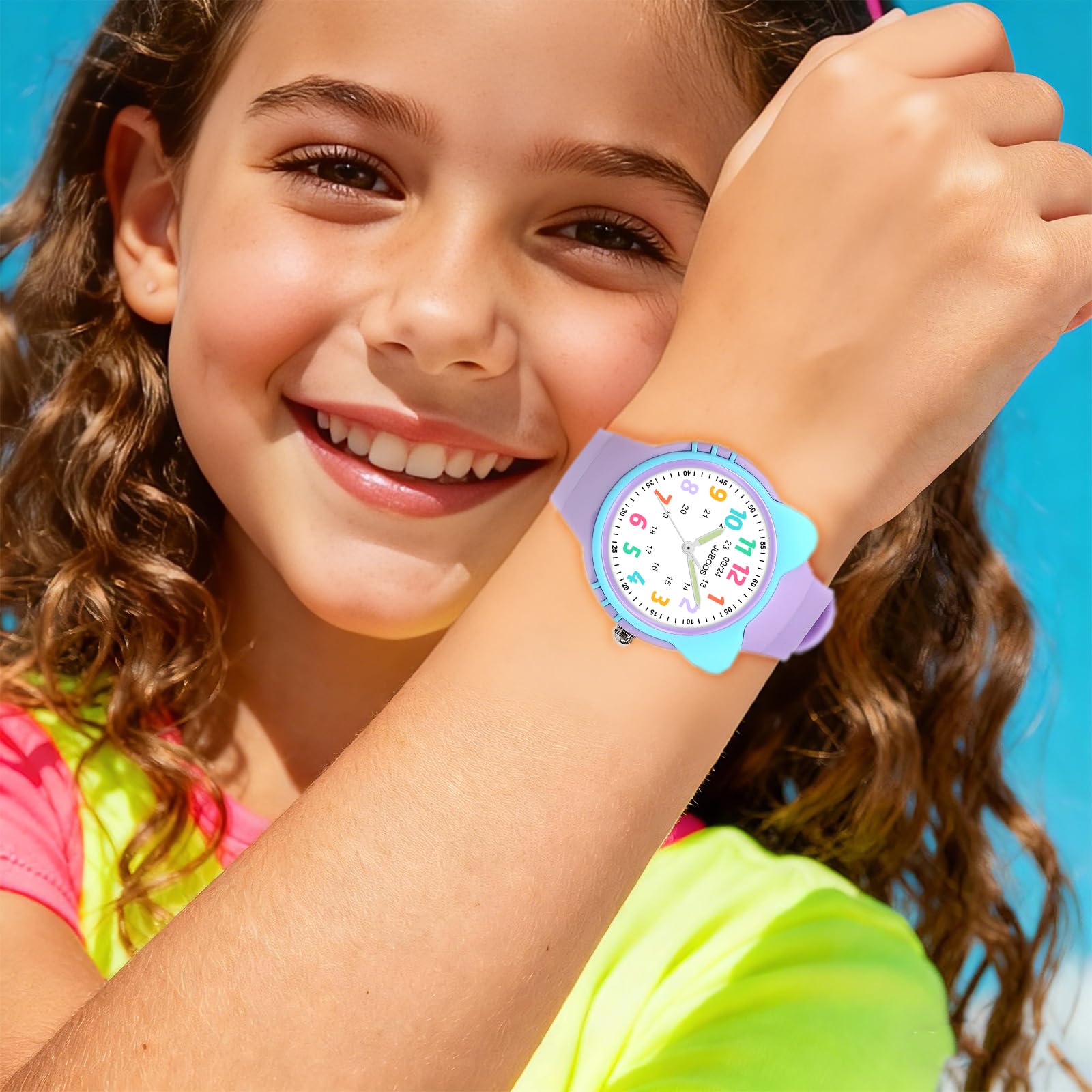 Juboos Kinderuhren,30 M Wasserfeste Kinderuhr,Für Jungen Und Mädchen Zum Lernen Der Zeitablesung, Weiches Armband, Geeignet Für Kinder Von 5 Bis 15 Jahren