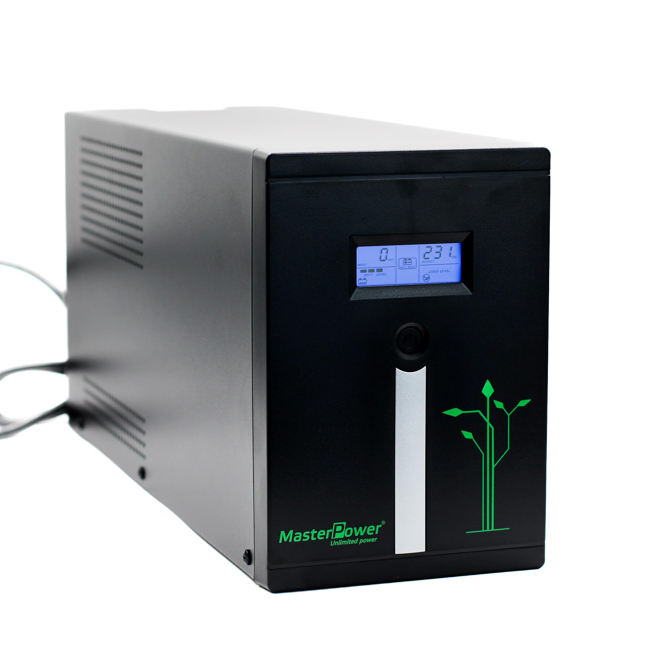 Master U-Power USV 3000VA (1800W) – Unterbrechungsfreie Stromversorgung mit Überspannungsschutz – Notstrom für PC, Server und Netzwerksysteme