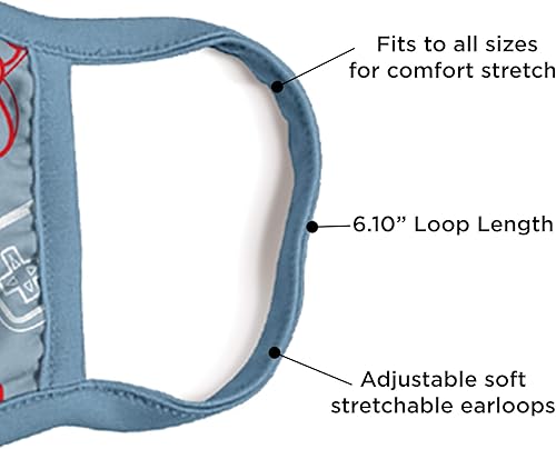 Miniatura 4 de Paquete de 3 cubrebocas de tela reutilizable para niños de 3 a 7 años Diseño azul