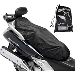 Susy Shop Funda de sillín universal con bolsa | Funda de sillín adaptable para Scooter Moto | Disponible en varias tallas M – L – XL – Maxi | Accesorios para moto (L: 86 x 48 cm)