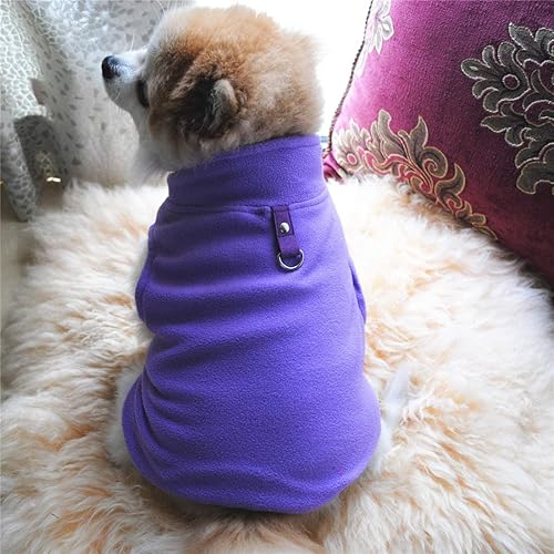 Miniatura 4 de Suéter para perro, suave chaleco de felpa con anillo para correa, chaqueta de invierno para perros pequeños, cachorros, gatos, Chihuahua, Yorkshire,