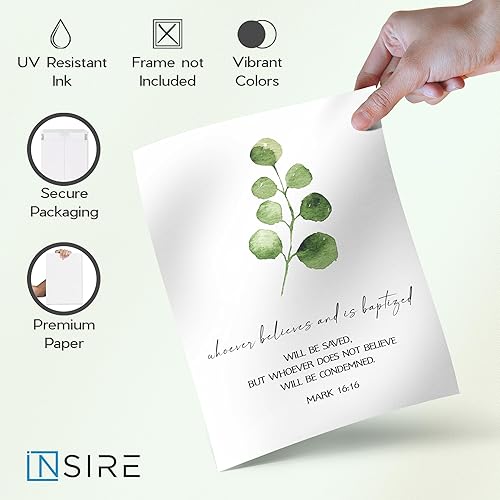 Miniatura 5 de Insire Póster cristiano, arte de pared, arte de las Escrituras, vivero de versículos bíblicos, cuadros con versos bíblicos, decoración de pared,
