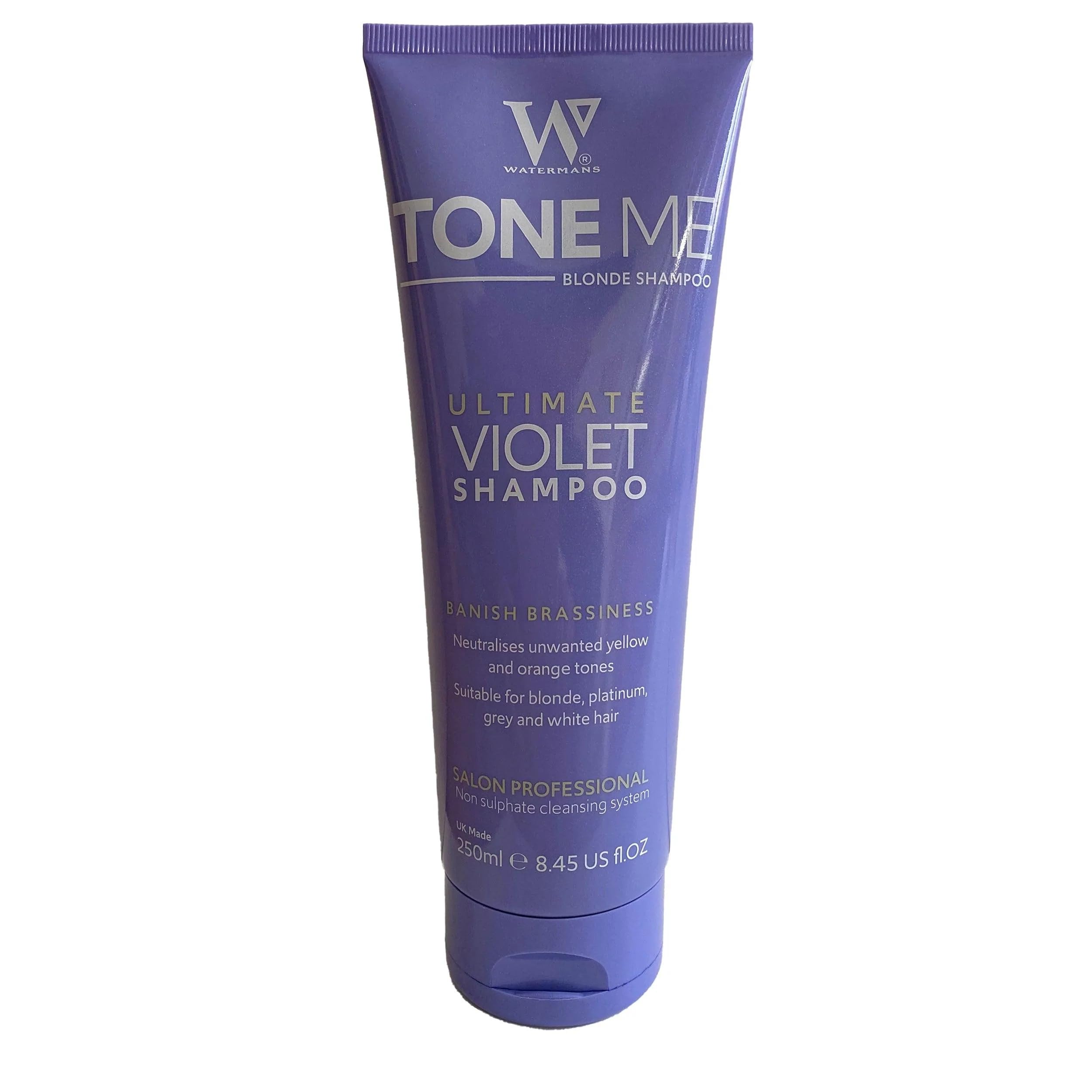 Purple Shampoo & Purple Conditioner set with Free Makeup Bag, Watermans Life is Better in Blonde set - Remove Yellow tones fast for Blonde, Platinum, White or Grey Hair
