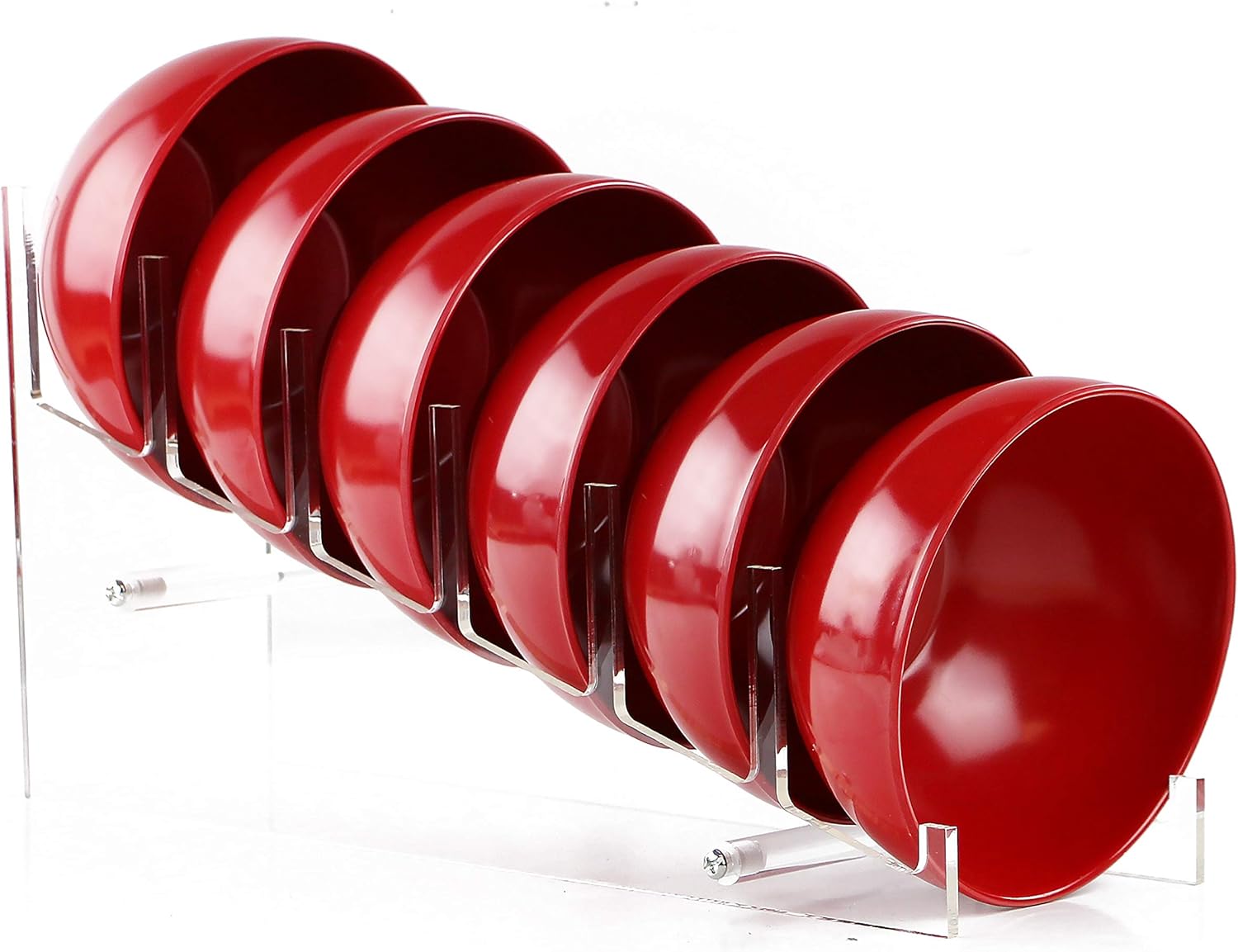 Calypso Basics by Reston Lloyd Melamine Bowl, Set of 6, Red, 16 ounces - Image 5