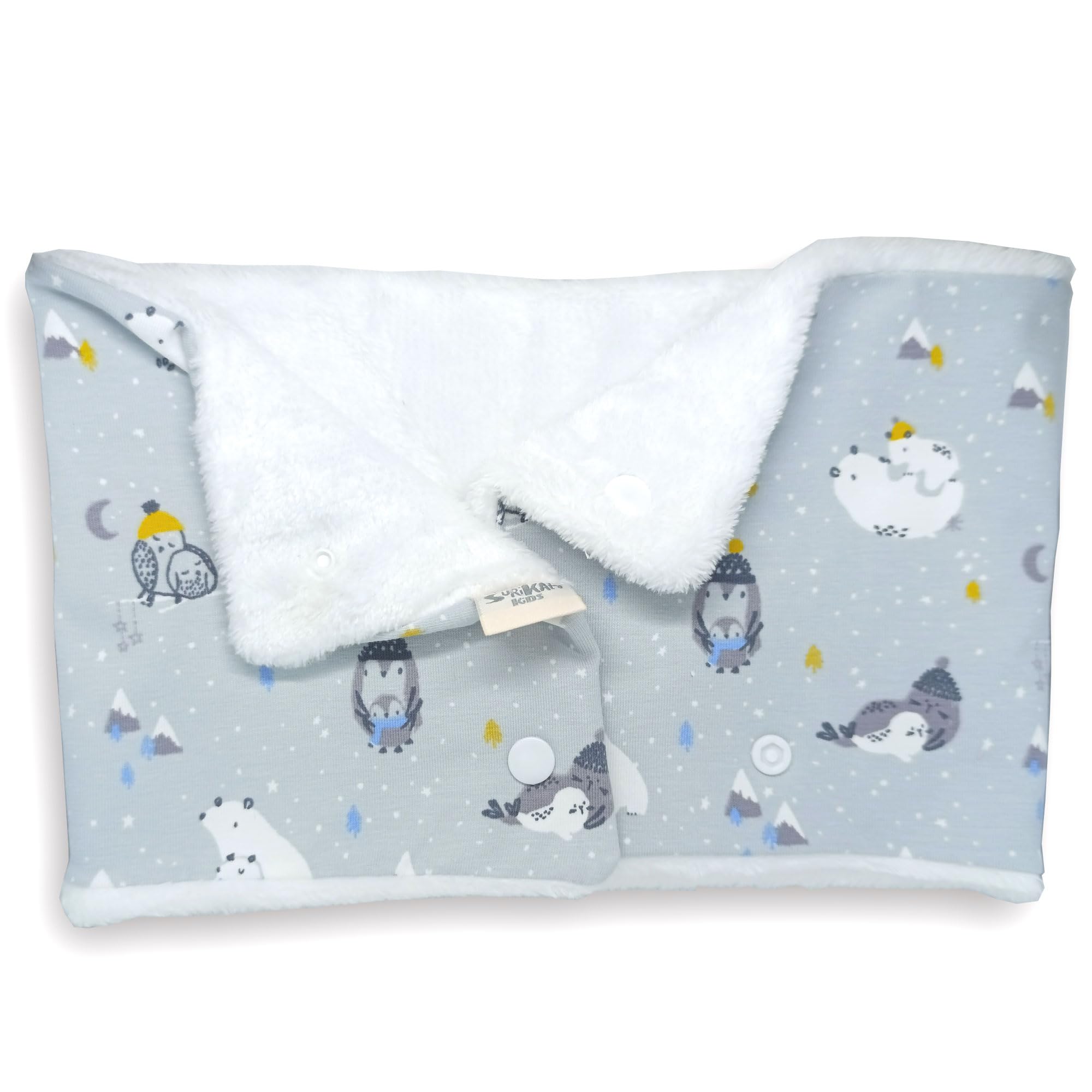 Braga Cuello Bebe - Bufanda Bebe - Braga Cuello Niño y Niña - Cuello Polar con botones – Confeccionado en España- Algodón orgánico - Desde los 9 meses