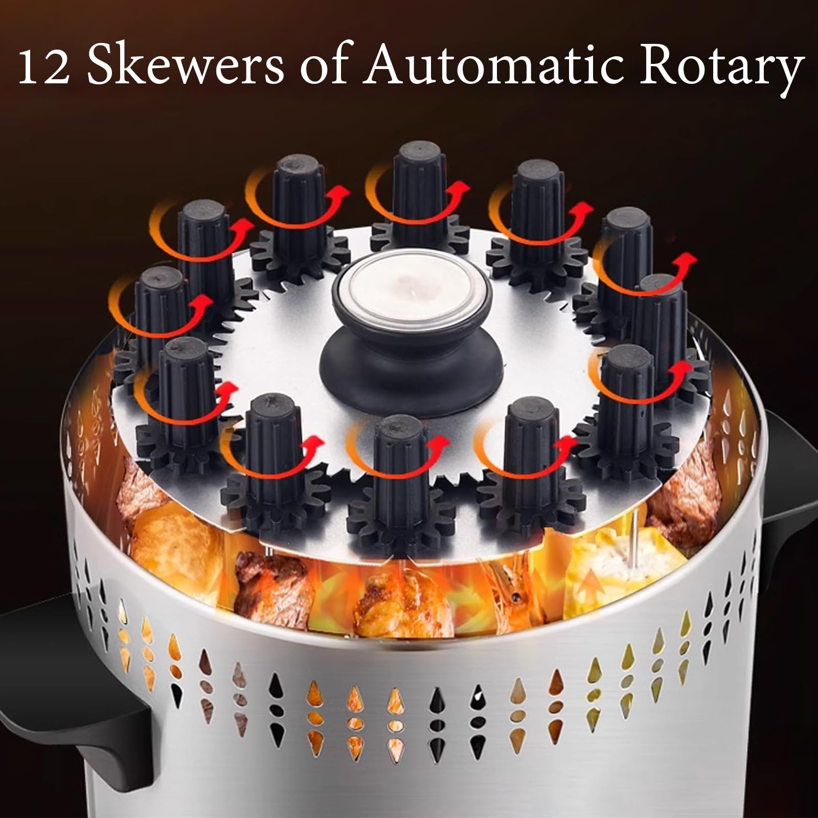 ステンレス ケバブグリル 自動回転機能 Amazon.co.jp: 1200W 電動縦型ケバブグリル 360°自動回転 無煙 室内BBQ