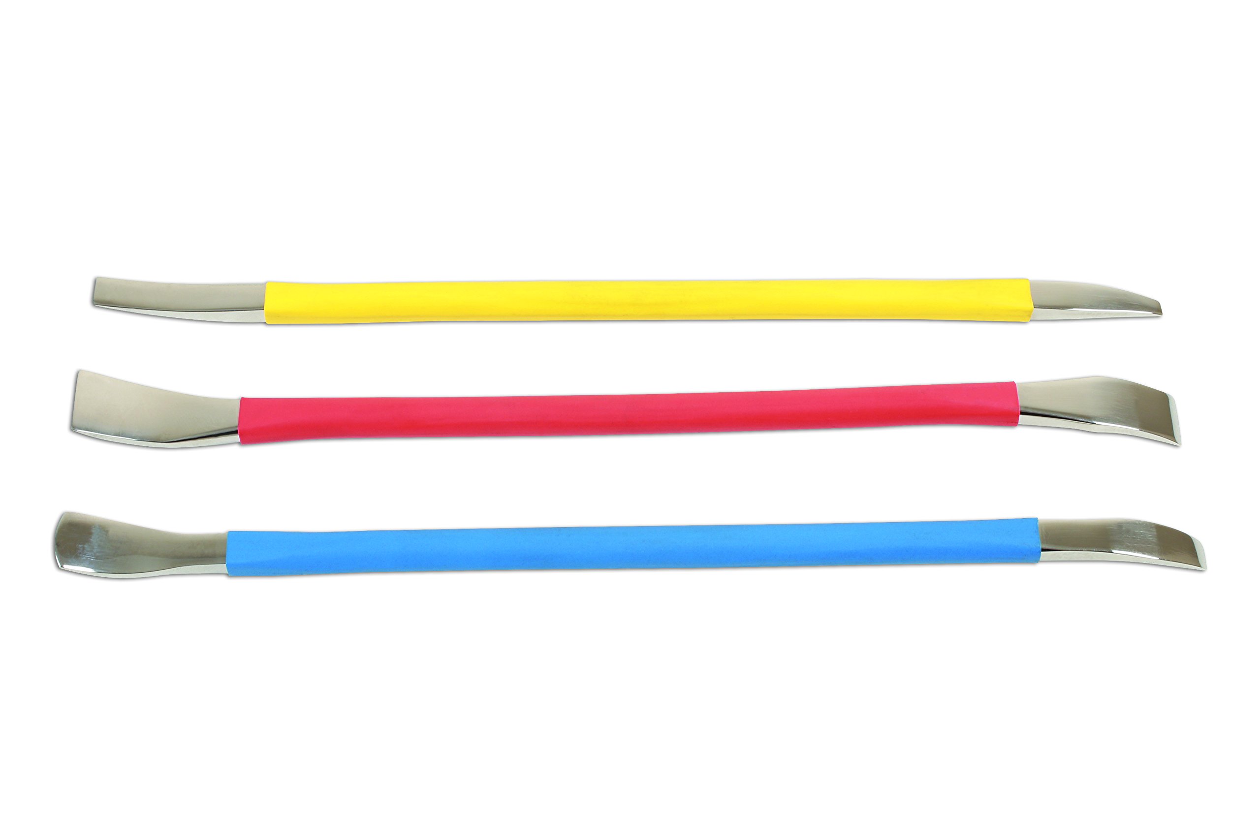 Laser 6897 Pry Bar Set - Light Duty 3pc, Silver