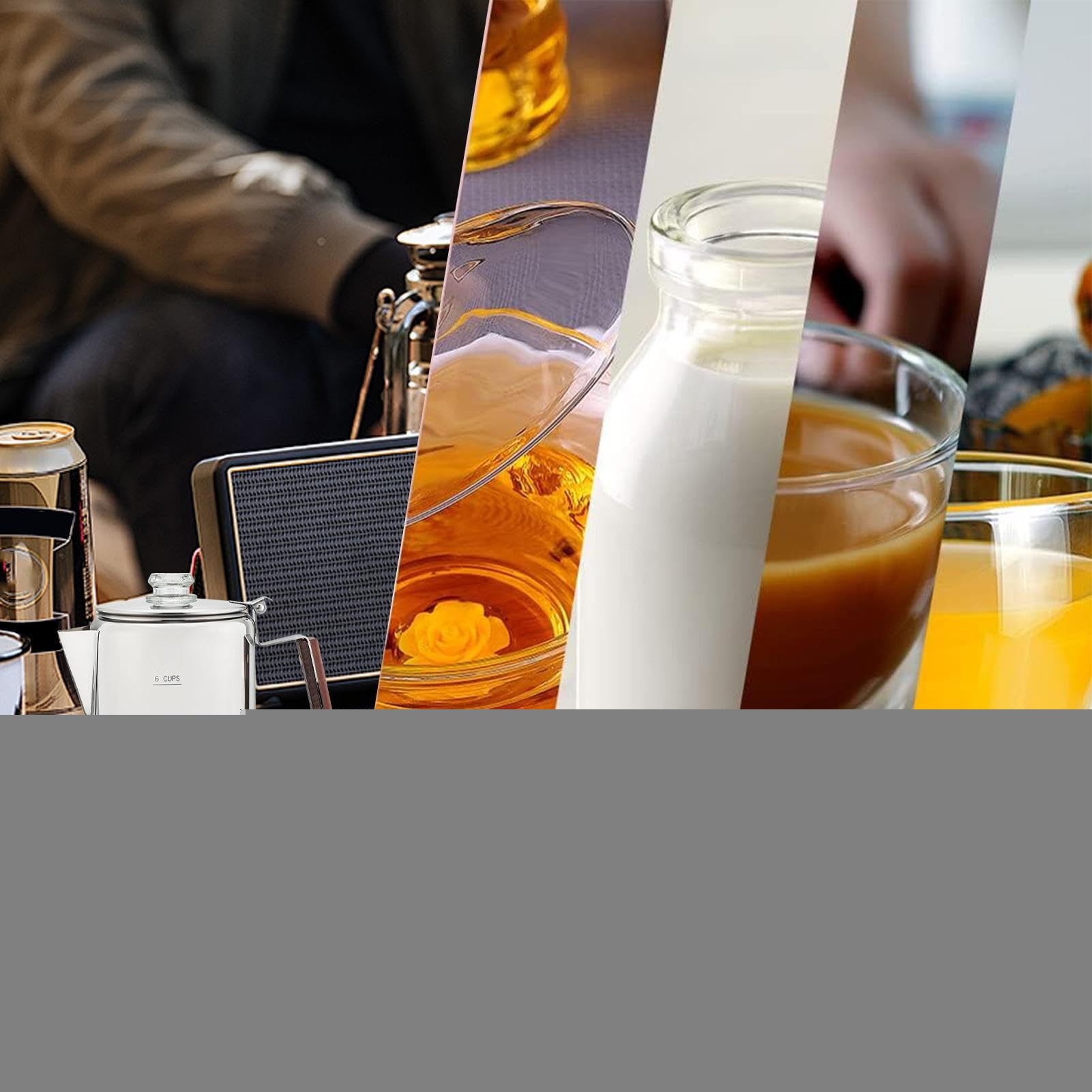 Caffettiera da campeggio Macchina Per Caffè Portatile Compatta In Acciaio | Percolatore da Caffè in Acciaio Per Campeggio, Camper, Riunioni Familiari E Con