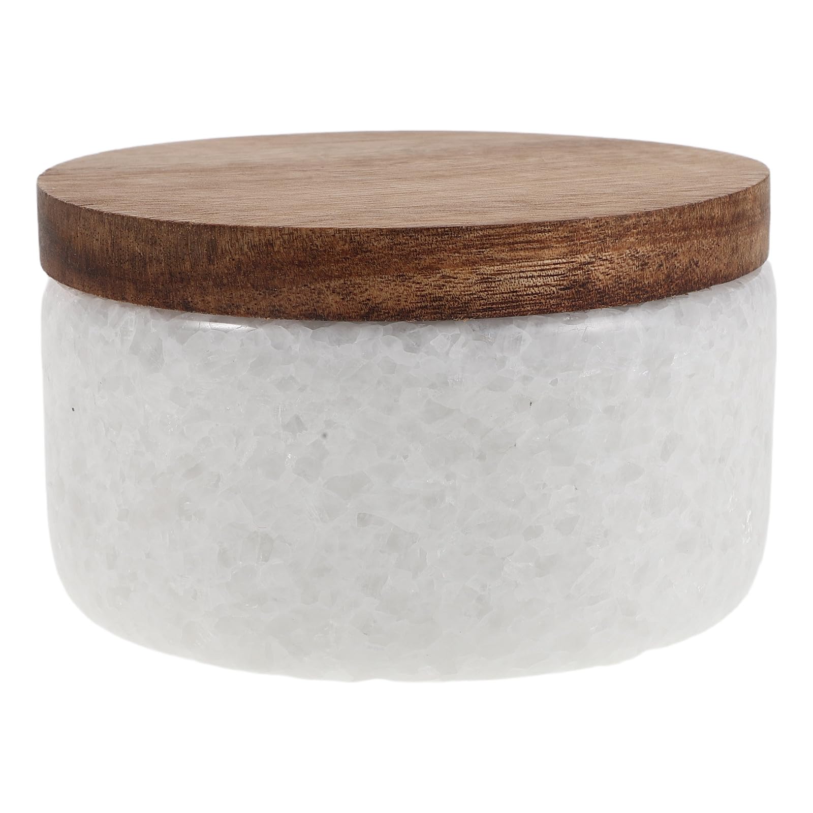 TOYANDONA Pojemnik na przyprawy Marble Salt Cellar, łyżka 6,25 uncji i