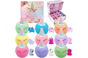 Kid-Friendly Unicorn Bath Bombs with Surprise Toys Inside
