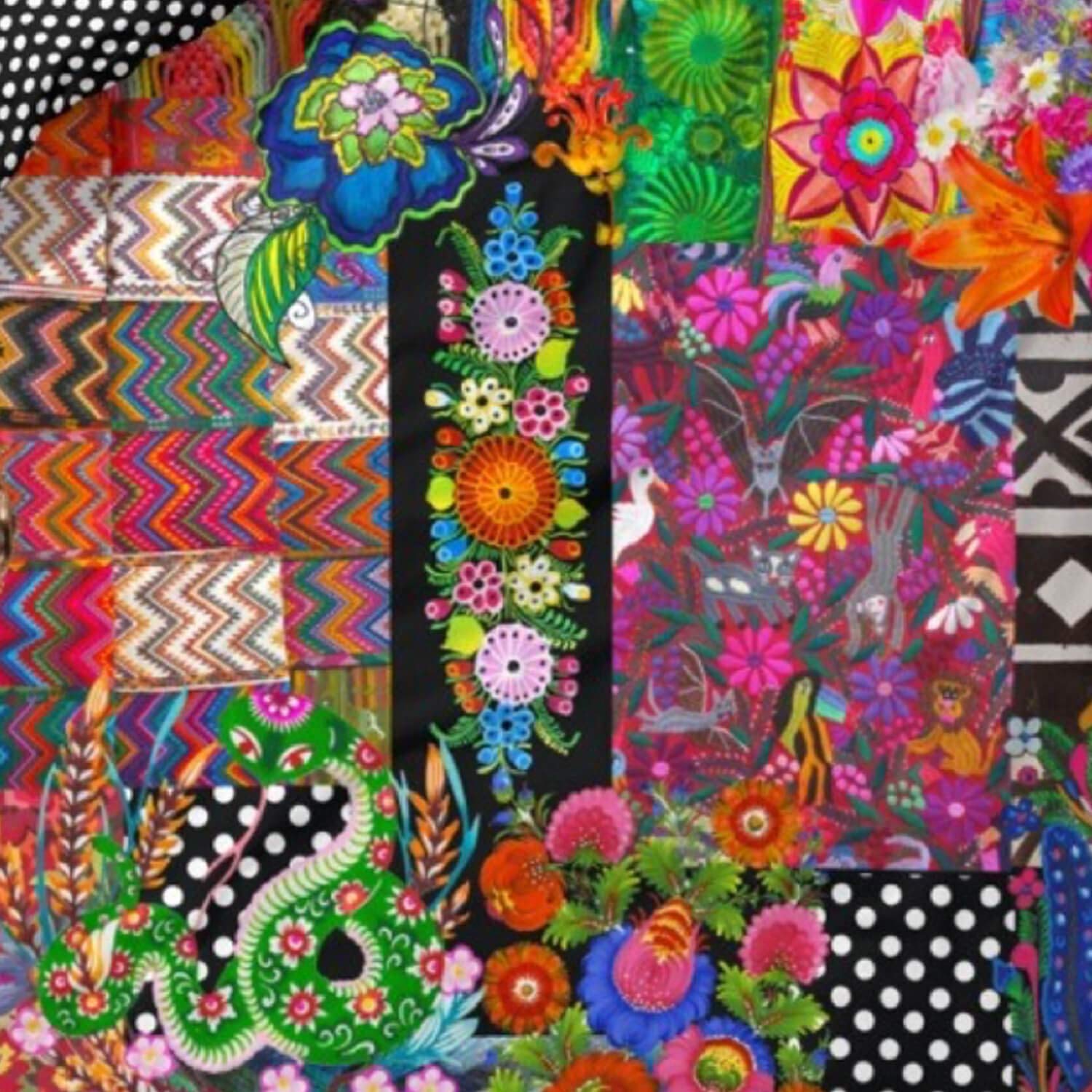 ESSENZA Bettwäsche Noida Satin Wendebettwäsche aus 100% Baumwolle mit Patchwork Blumenmuster und Digitaldruck, Bunt, 135 x 200 cm