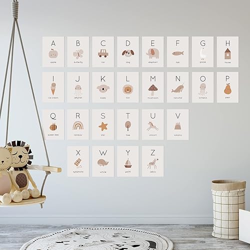 Miniatura 4 de Calcomanías de pared del alfabeto, calcomanías de pared con letras de frutas, animales, alfabeto ABC, calcomanías de pared para niños, calcomanías