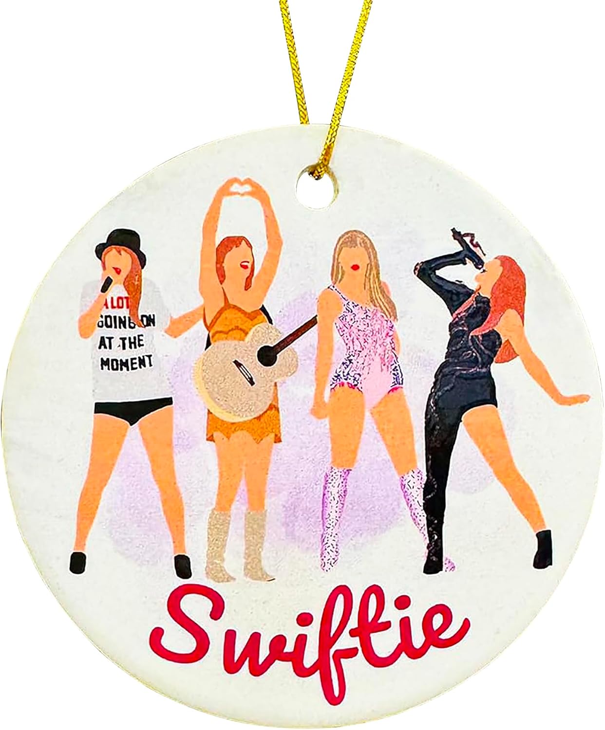 Zilker Home Music-Swift Fan Christmas Ornaments – Glam Pop Style Decorative Hanging Ornament, Ceramic Ornaments for Tree Decorations, Gift Box Included – Ideal Gift for Music Lovers & Holiday Season Zilker Home Music-Swift Fan Christmas Ornaments – Glam Pop Style Decorative Hanging Ornament, Ceramic Ornaments for Tree Decorations, Gift Box Included – Ideal Gift for Music Lovers & Holiday Season