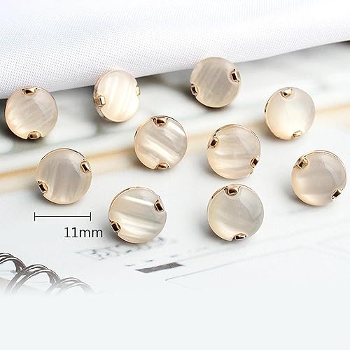 Miniatura 6 de 100 botones decorativos de perlas con caja de almacenamiento, botones de costura decorativos para mujer, ropa, suéteres y decoraciones (100)