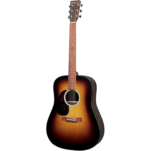 Martin Guitar X Series D-X2E Acoustic-Electric Guitar with Gig Bag, Sitka Spruce and KOA Pattern High-Pressure Laminate, D-14 Fret, Performing Artist Neck Shape Sunburst