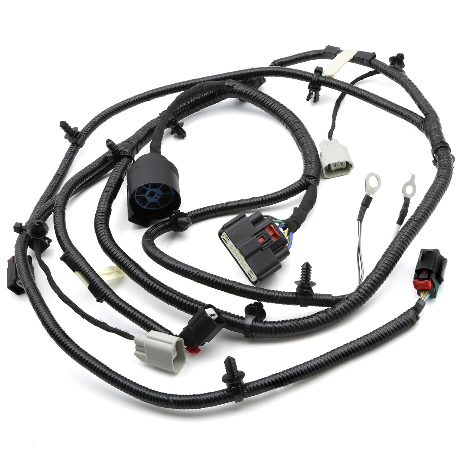 Rear Bumper Trailer Tow Wiring Harness Assembly with Parking/Reverse Aid Fit for Ford F-150 2015 2016 2017 2018 2019 2020 Replace HL3Z-13A576-A HL3Z13A576A FL3Z-13A576-C FL3Z13A576C